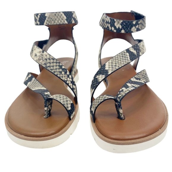 Franco Sarto Snake Print Sandals - Picture 4 of 7